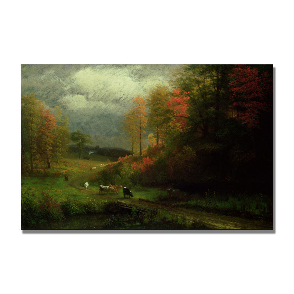 Albert Biersdant Rainy Day in Autumn Canvas Art 16 x 24 Image 1