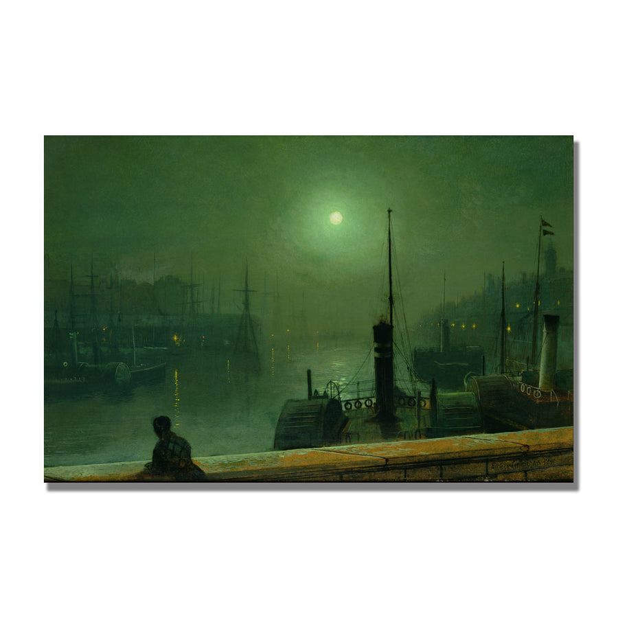 John Grimshaw On the Clyde Glasgow Canvas Art 16 x 24 Image 1