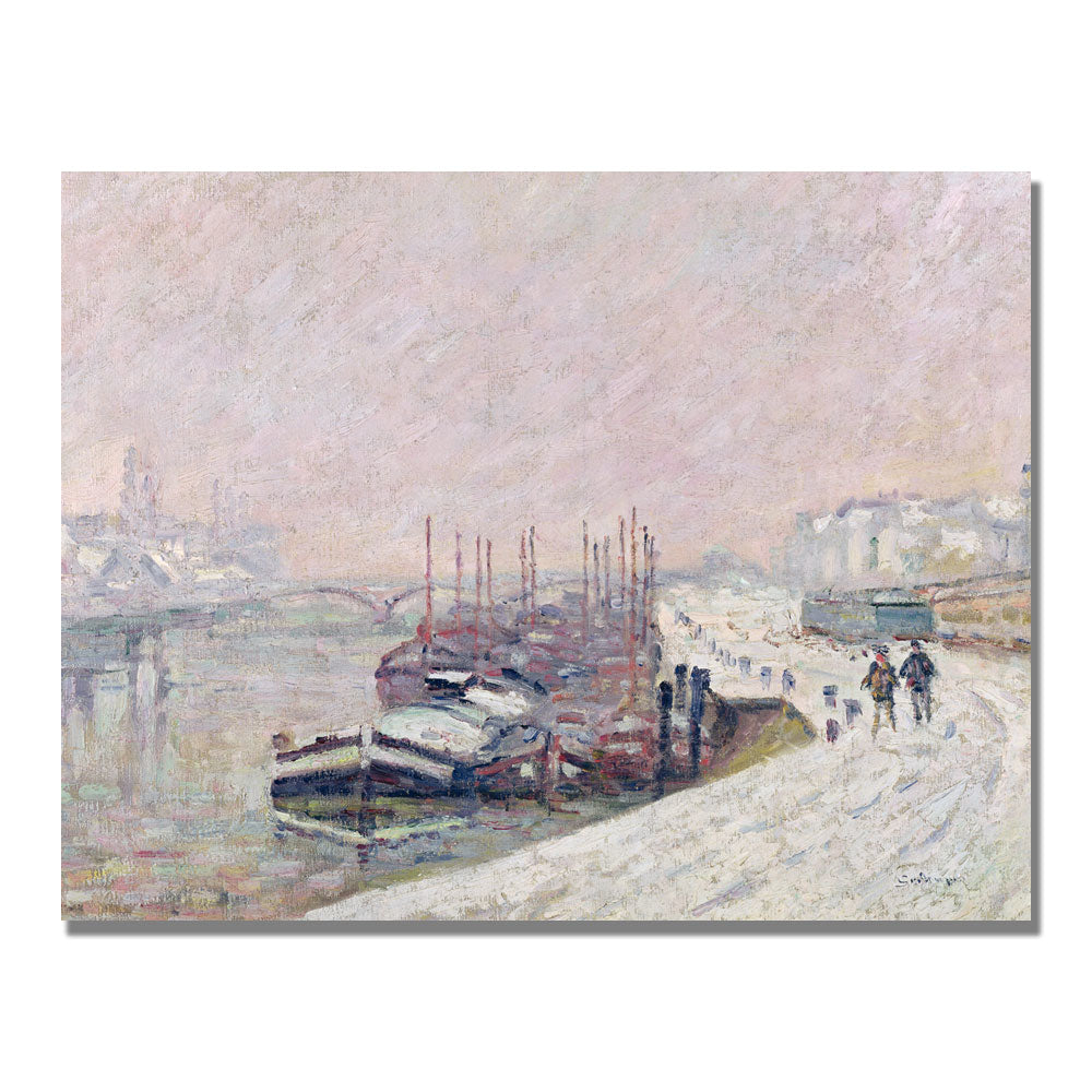 Jean Baptiste Corot Snow in Rouen Canvas Art 16 x 24 Image 1