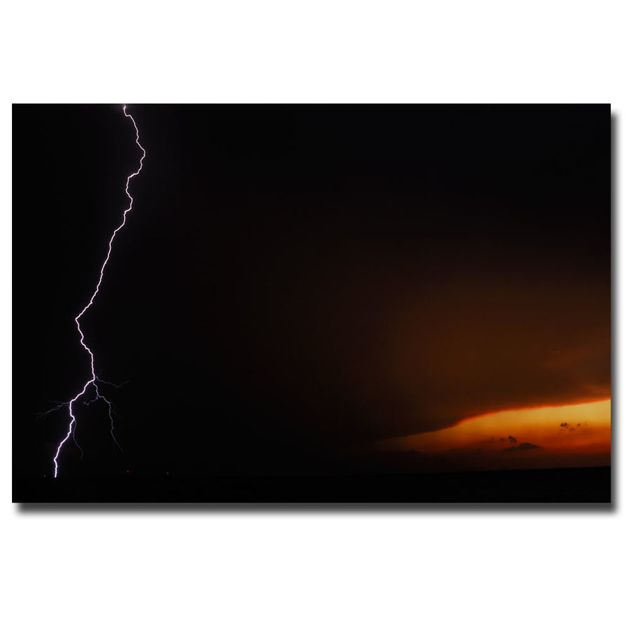 Kurt Shaffer; Lightning Sunset VII Canvas Art 16 x 24 Image 1
