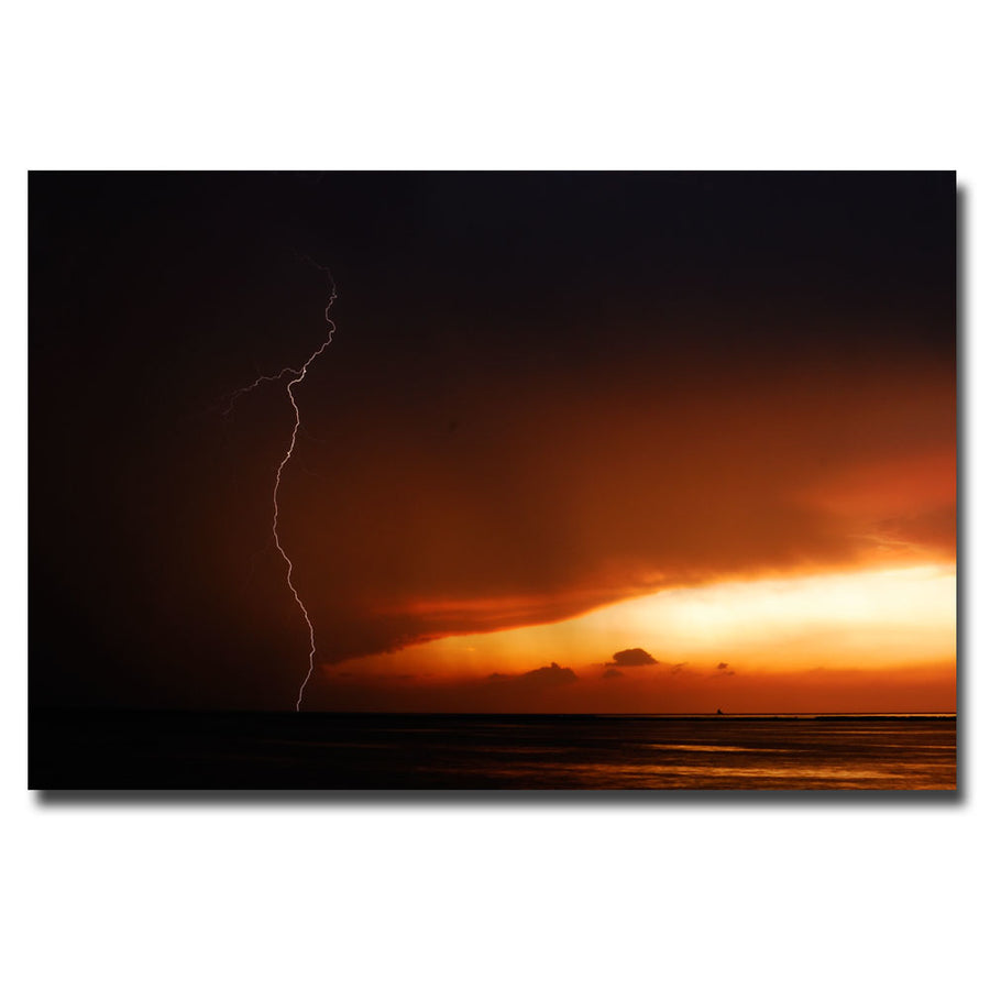 Kurt Shaffer; Lightning Sunset III Canvas Art 16 x 24 Image 1