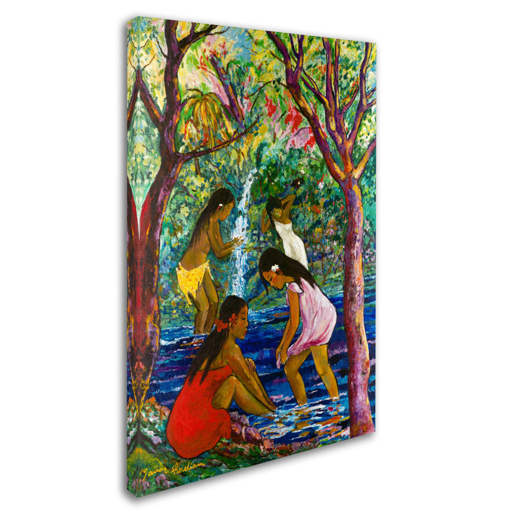 Manor Shadian Four Girls In Maui Canvas Art 16 x 24 Image 2