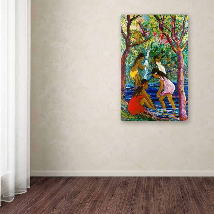 Manor Shadian Four Girls In Maui Canvas Art 16 x 24 Image 3