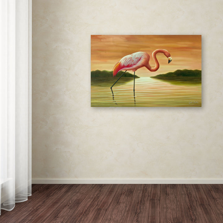 Victor Giton Pink Flamingo Canvas Art 16 x 24 Image 3