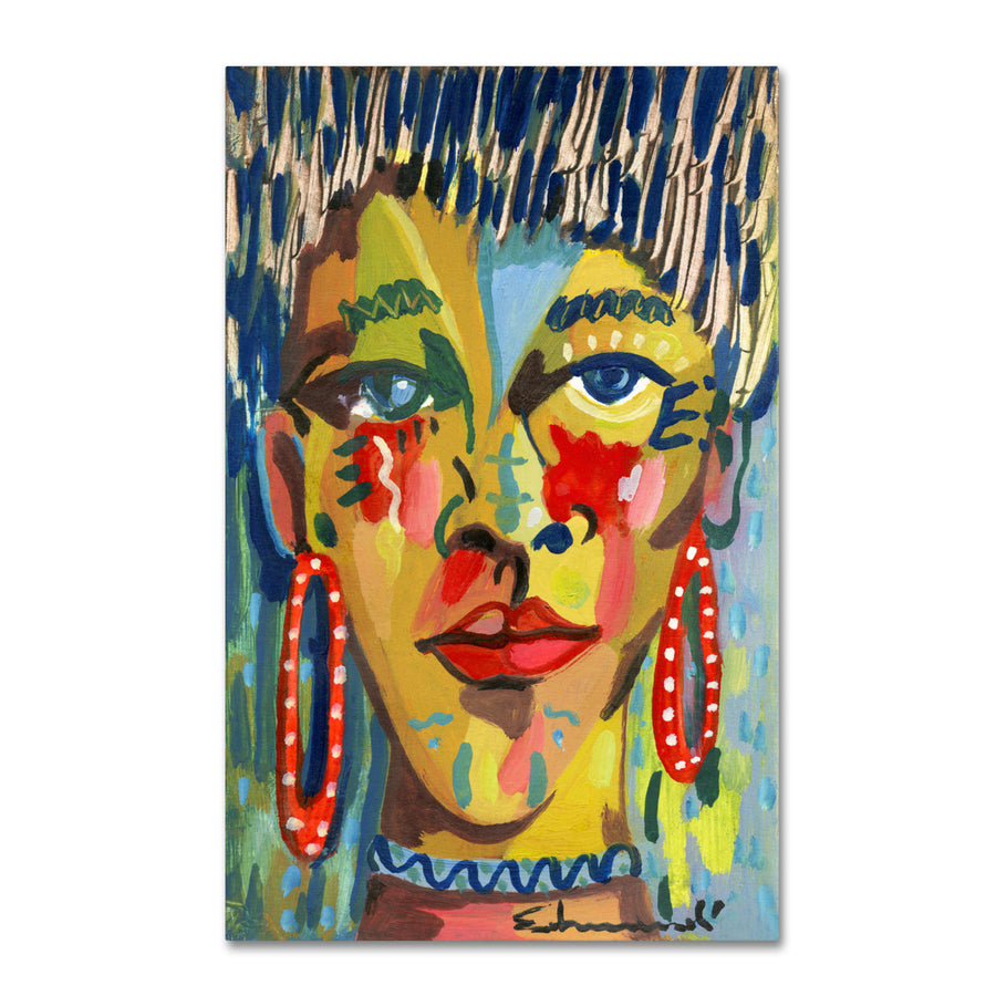 Echemerdia Red Earing Canvas Art 16 x 24 Image 1