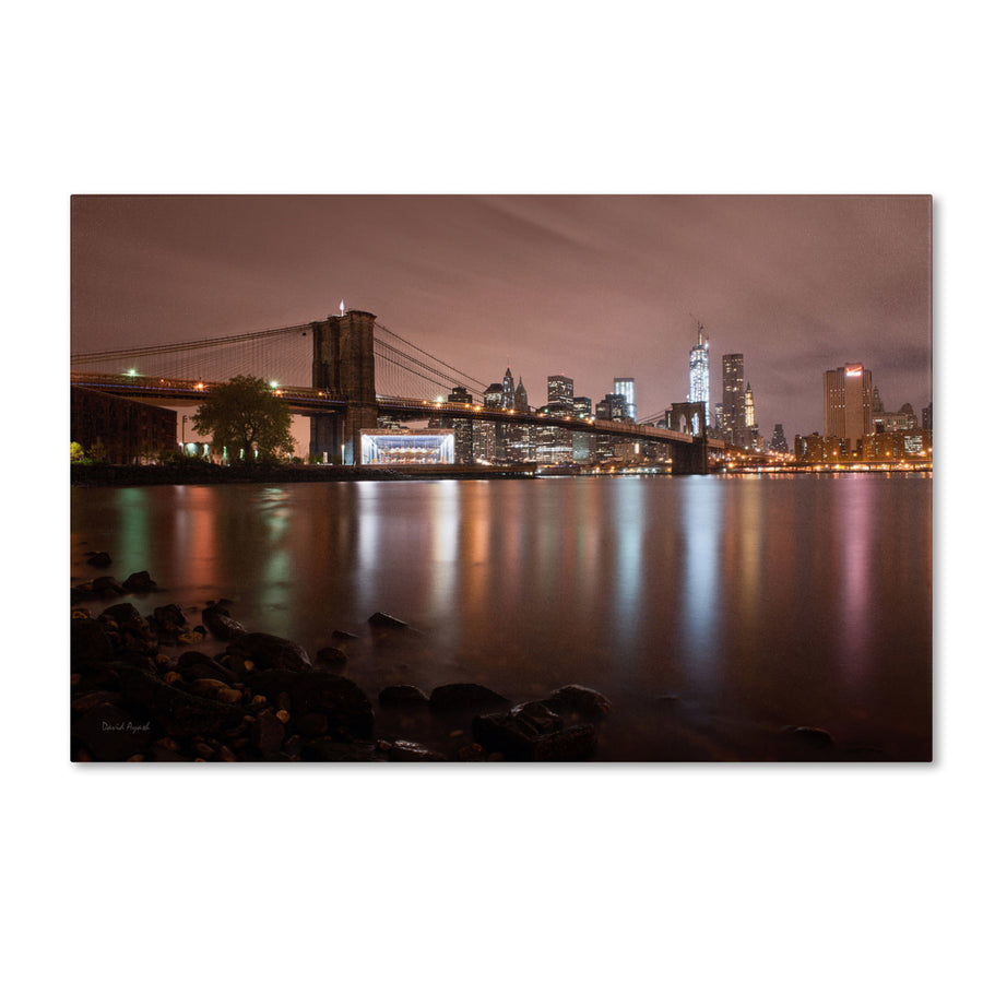 David Ayash Janes Carousel, Brooklyn Bridge-COLOR Canvas Art 16 x 24 Image 1