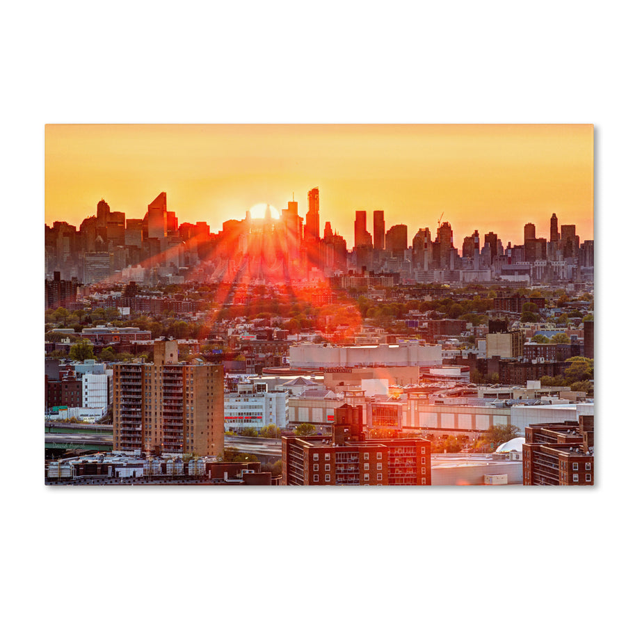 David Ayash Midtown Sunset Canvas Art 16 x 24 Image 1