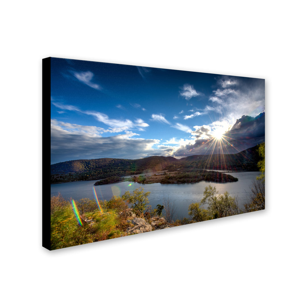 David Ayash Sunset Over the Hudson Canvas Art 16 x 24 Image 2