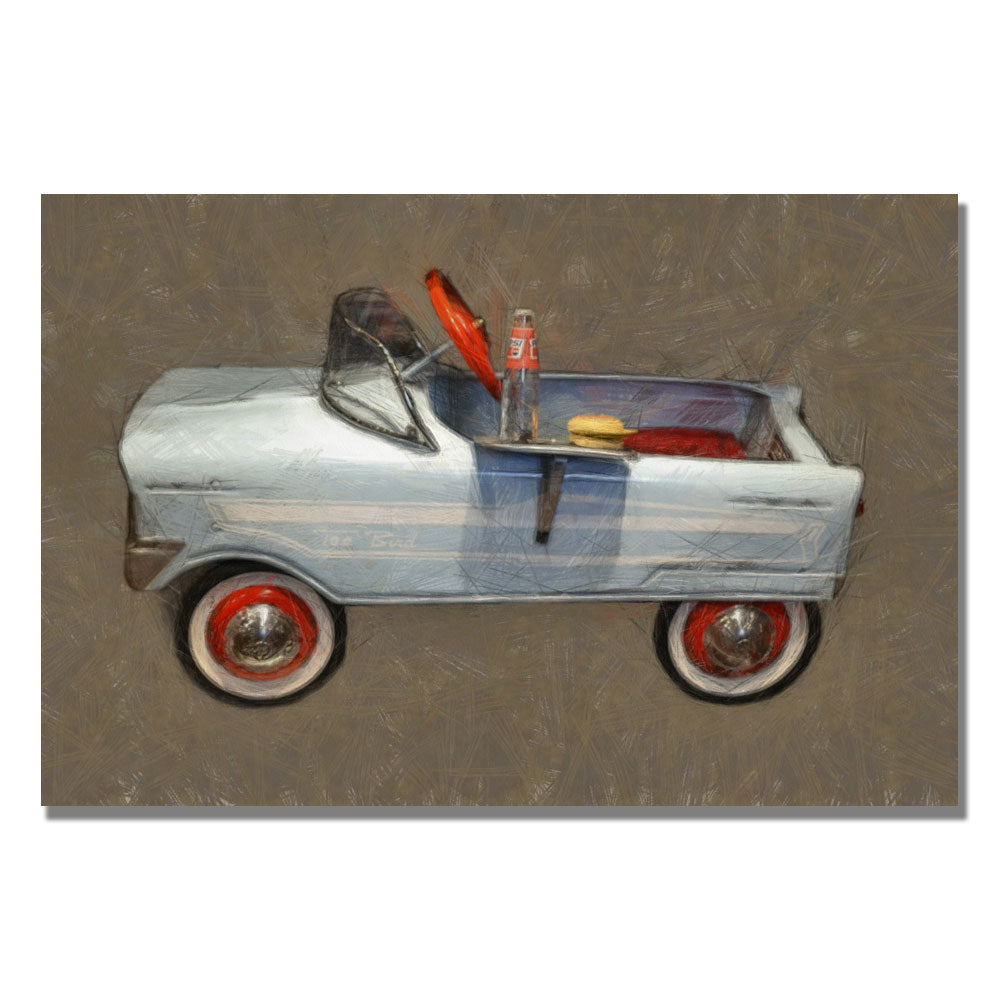 Michelle Calkins Tee Bird Pedal Car Canvas Art 16 x 24 Image 1