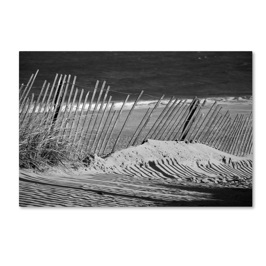 PIPA Fine Art Sandy Beach Fence Canvas Art 16 x 24 Image 1