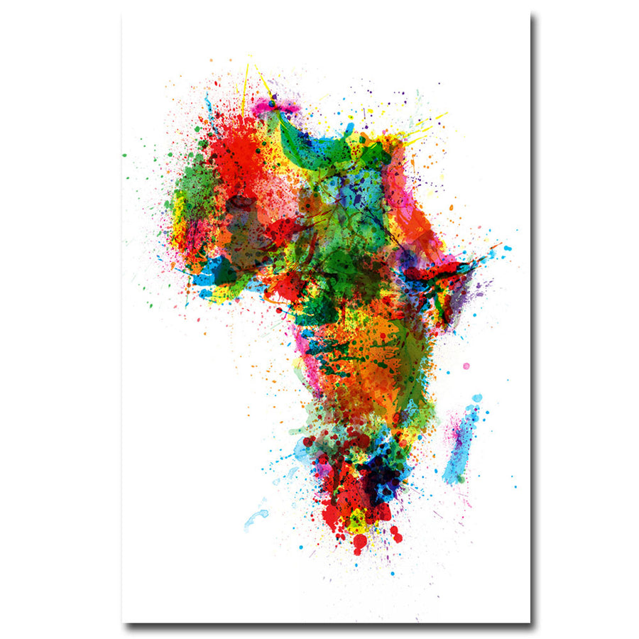 Michael Tompsett Africa - Paint Splashes Canvas Art 16 x 24 Image 1