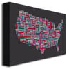 Michael Tompsett US Cities Text Map Canvas Art 16 x 24 Image 2