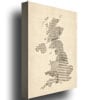 Michael Tompsett UK Music Map Canvas Art 16 x 24 Image 2