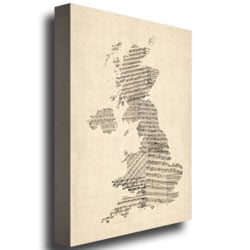 Michael Tompsett UK Music Map Canvas Art 16 x 24 Image 3