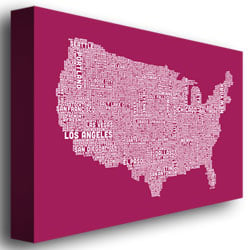 Michael Tompsett US City Map X Canvas Art 16 x 24 Image 3