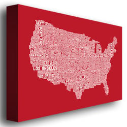 Michael Tompsett US City Map XI Canvas Art 16 x 24 Image 3