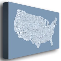 Michael Tompsett US City Map XII Canvas Art 16 x 24 Image 3