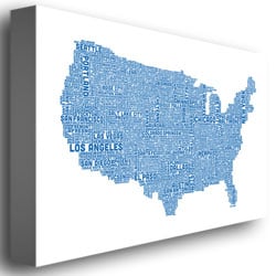 Michael Tompsett US City Map XVI Canvas Art 16 x 24 Image 3