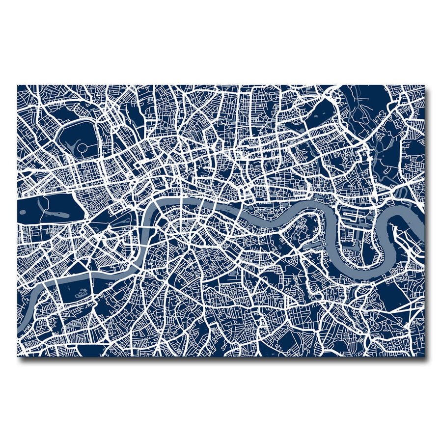 Michael Tompsett London Street Map III Canvas Art 16 x 24 Image 1