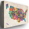 Michael Tompsett US States Text Map Canvas Art 16 x 24 Image 2