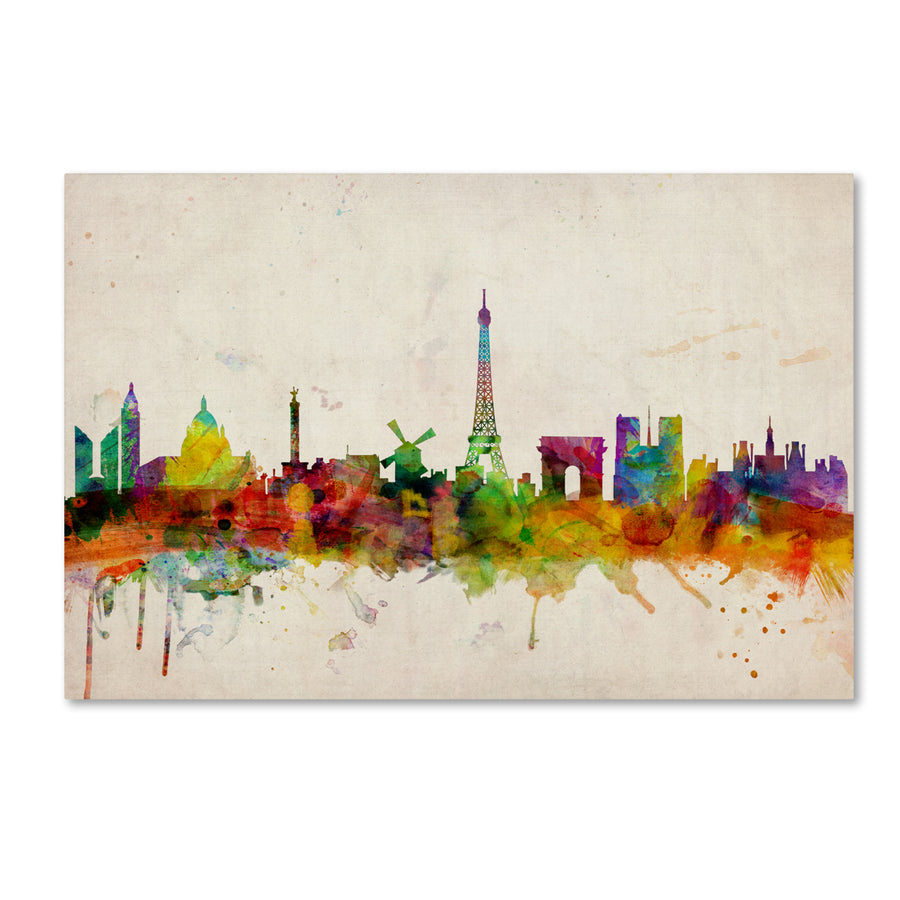 Michael Tompsett Paris Skyline Canvas Art 16 x 24 Image 1