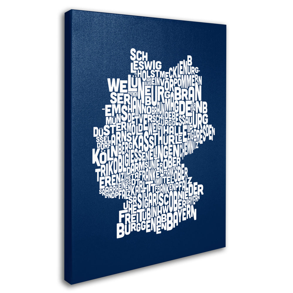 Michael Tompsett NAVY-Germany Regions Map Canvas Art 16 x 24 Image 2