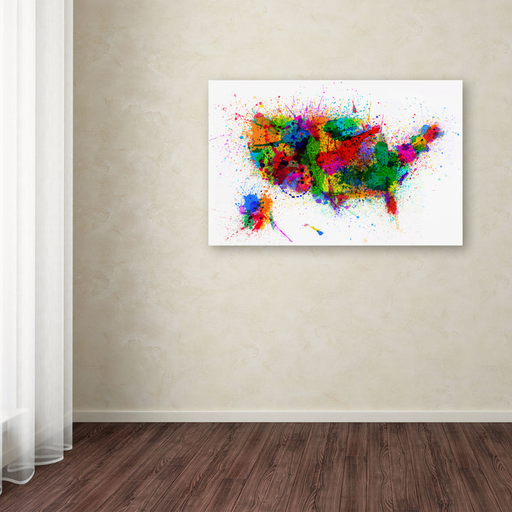 Michael Tompsett US Paint Splashes Canvas Art 16 x 24 Image 3