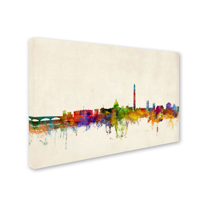 Michael Tompsett Washington Watercolor Skyline Canvas Art 16 x 24 Image 2