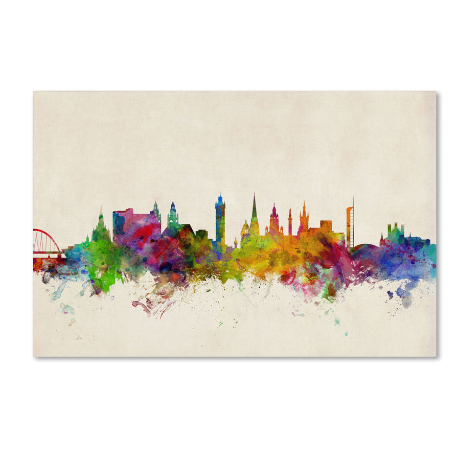 Michael Tompsett Glasgow Scotland Skyline Canvas Art 16 x 24 Image 1