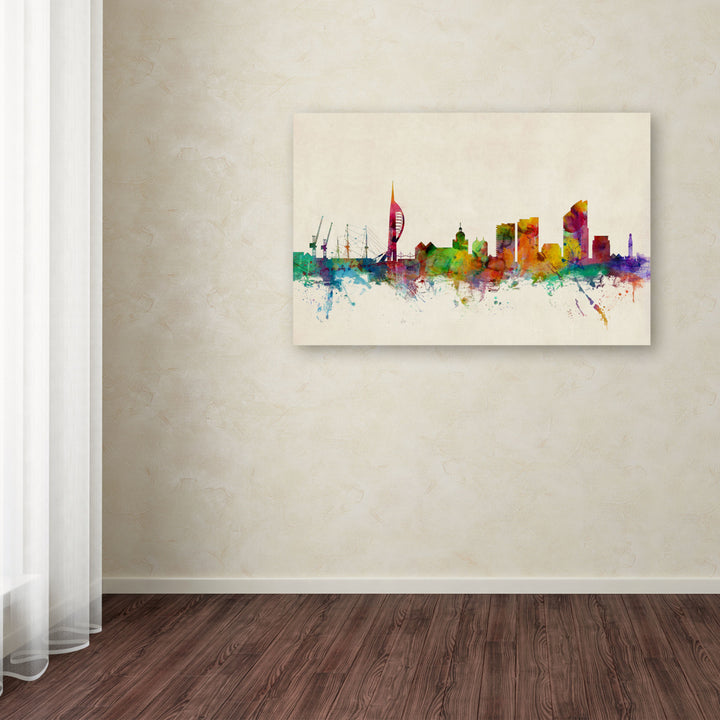 Michael Tompsett Portsmouth England Skyline Canvas Art 16 x 24 Image 3