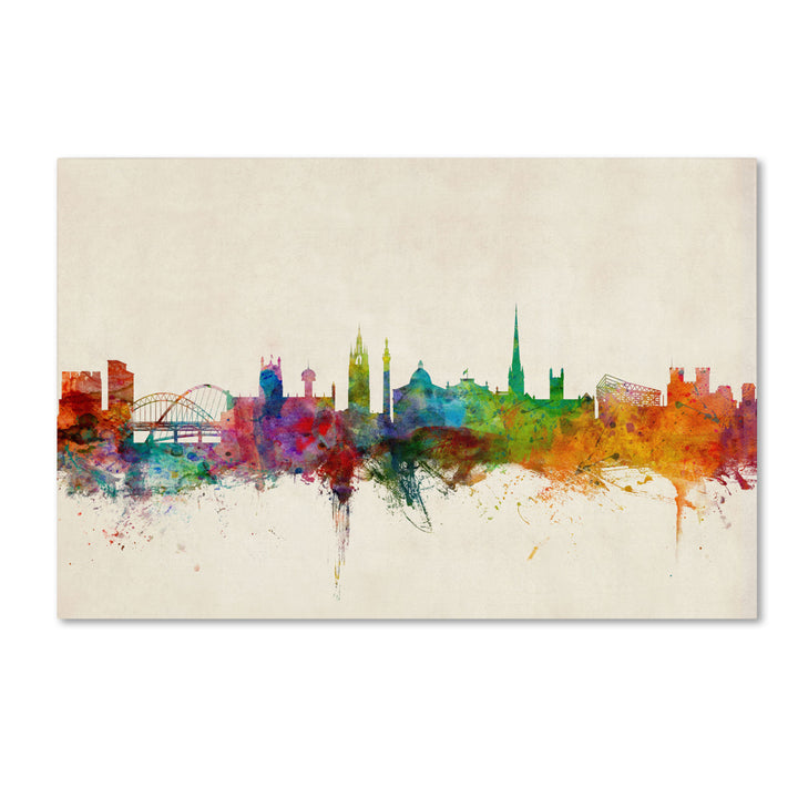 Michael Tompsett Newcastle England Skyline Canvas Art 16 x 24 Image 1