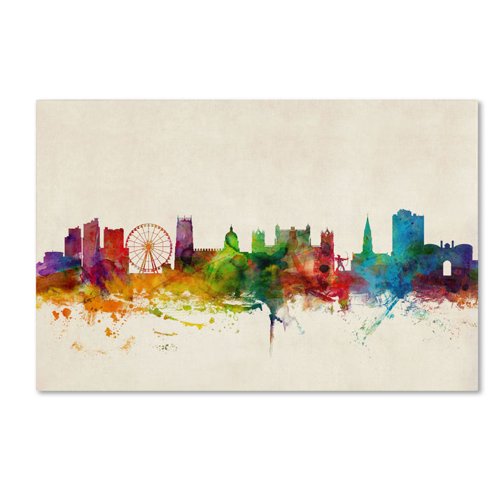 Michael Tompsett Nottingham England Skyline Canvas Art 16 x 24 Image 1