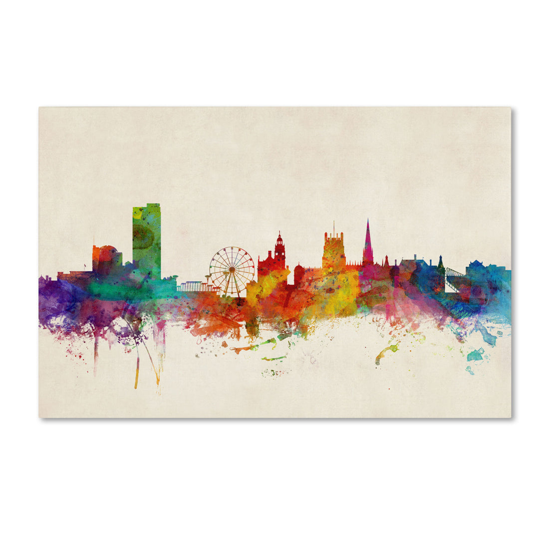 Michael Tompsett Sheffield England Skyline Canvas Art 16 x 24 Image 1