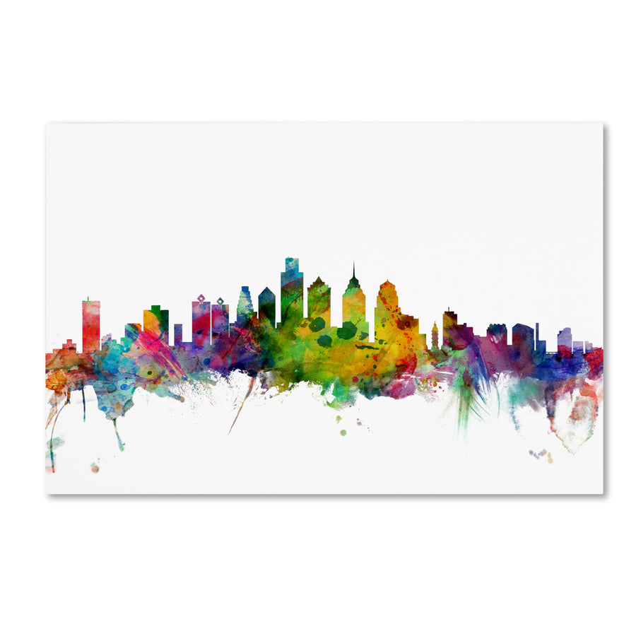 Michael Tompsett Philadelphia Pennsylvania Skyline Canvas Art 16 x 24 Image 1