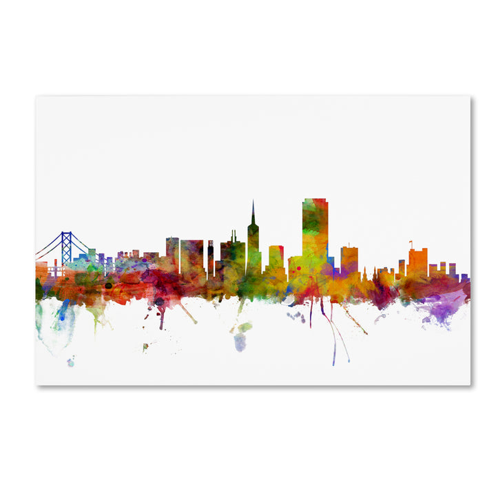 Michael Tompsett San Francisco City Skyline Canvas Art 16 x 24 Image 1