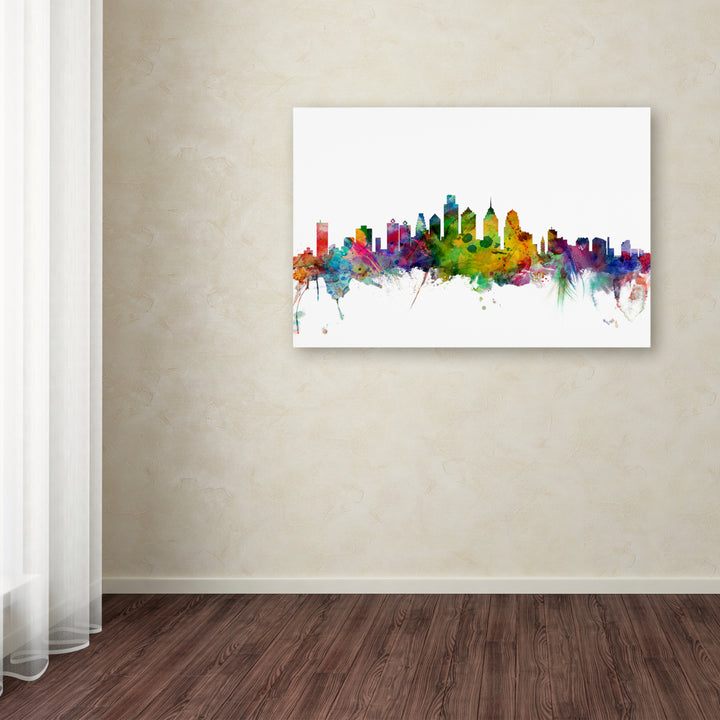 Michael Tompsett Philadelphia Pennsylvania Skyline Canvas Art 16 x 24 Image 3