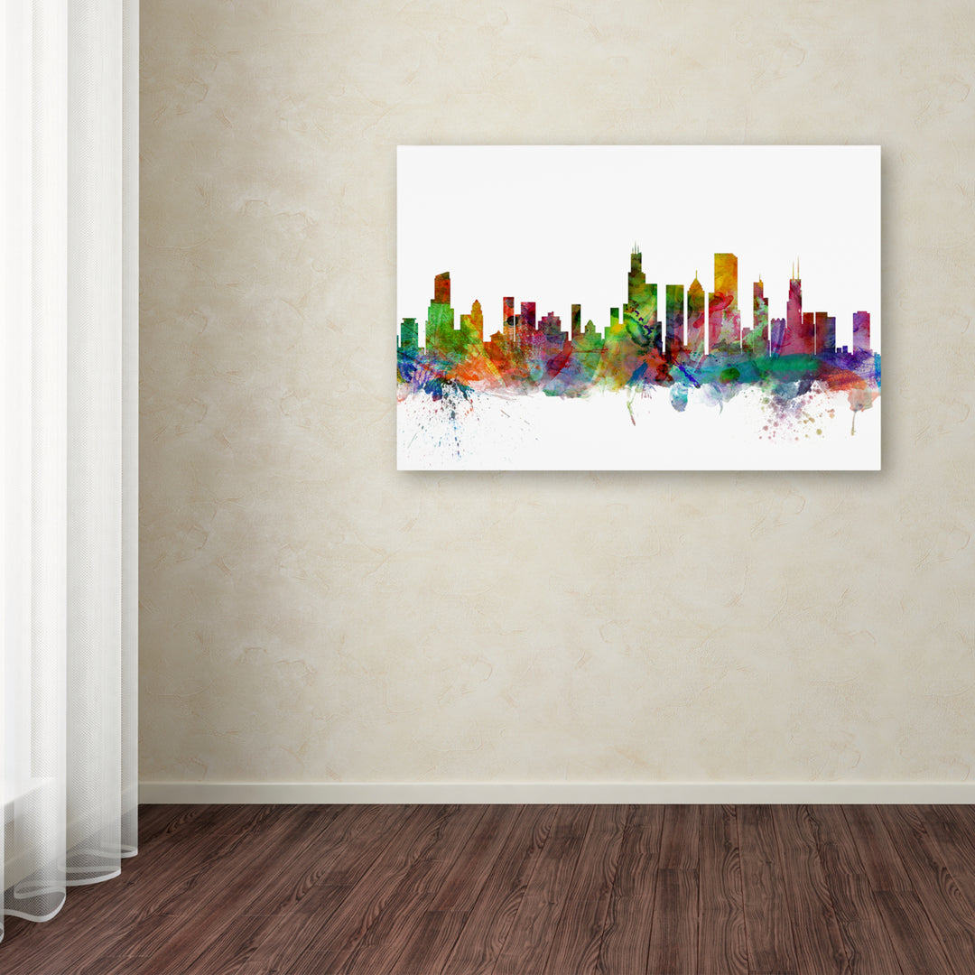 Michael Tompsett Chicago Illinois Skyline Canvas Art 16 x 24 Image 3