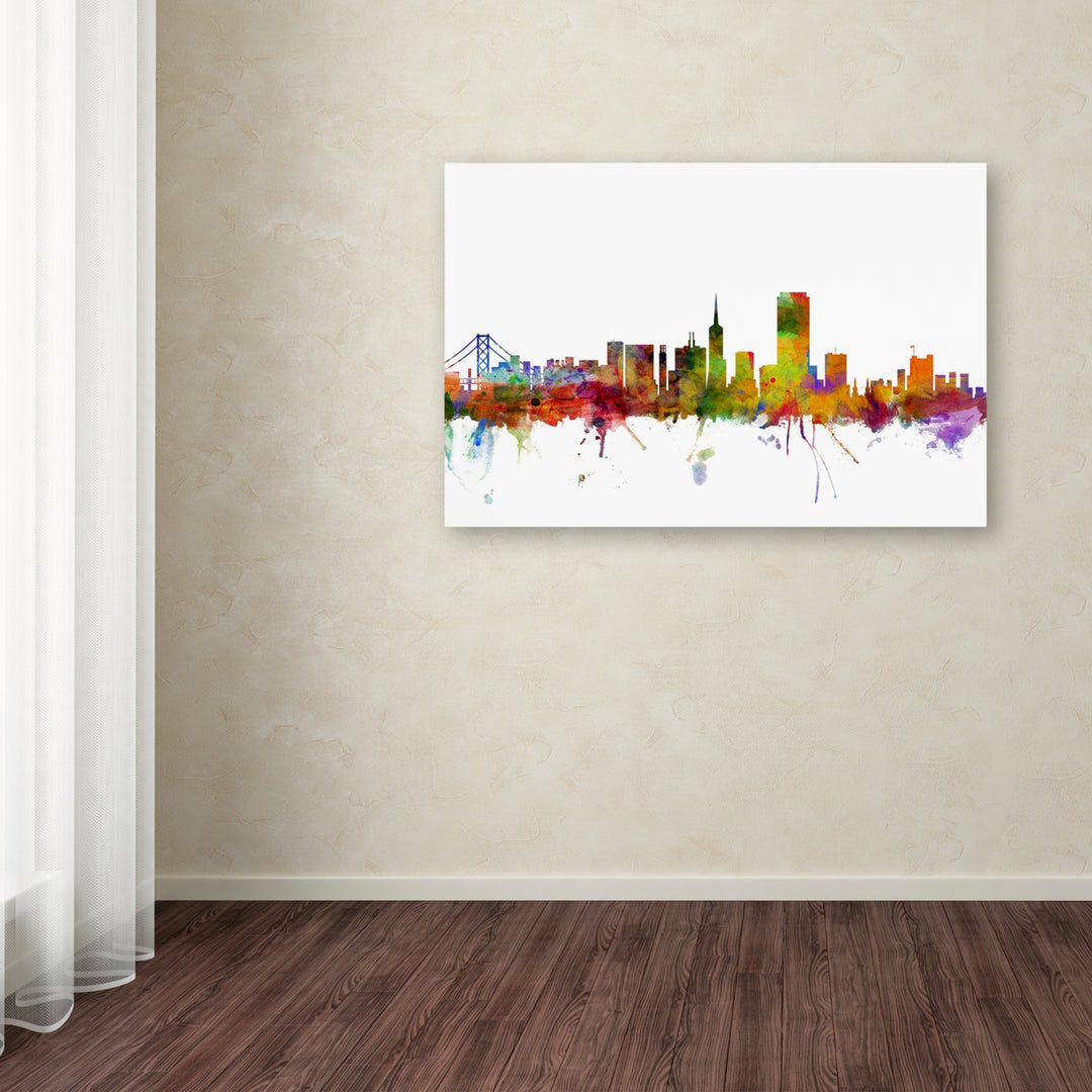 Michael Tompsett San Francisco City Skyline Canvas Art 16 x 24 Image 3