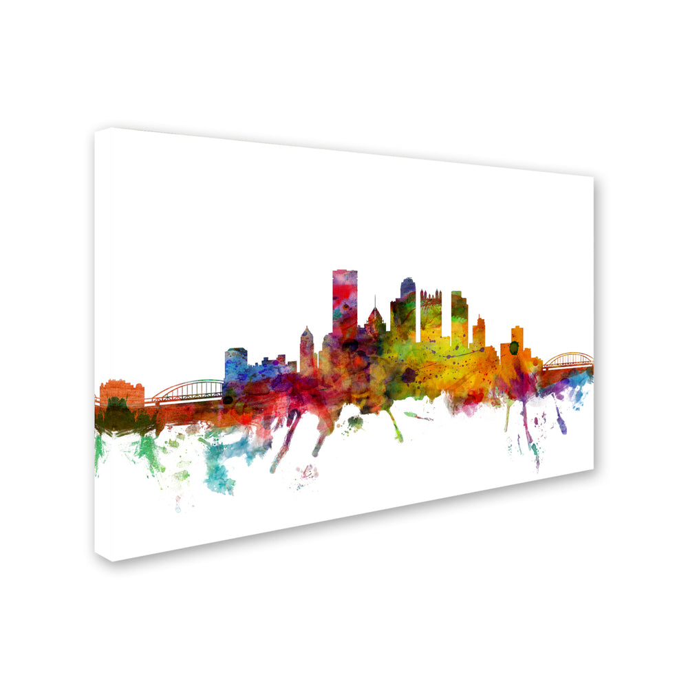 Michael Tompsett Pittsburgh Pennsylvania Skyline Canvas Art 16 x 24 Image 2