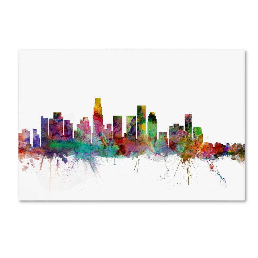 Michael Tompsett Los Angeles California Skyline Canvas Art 16 x 24 Image 1