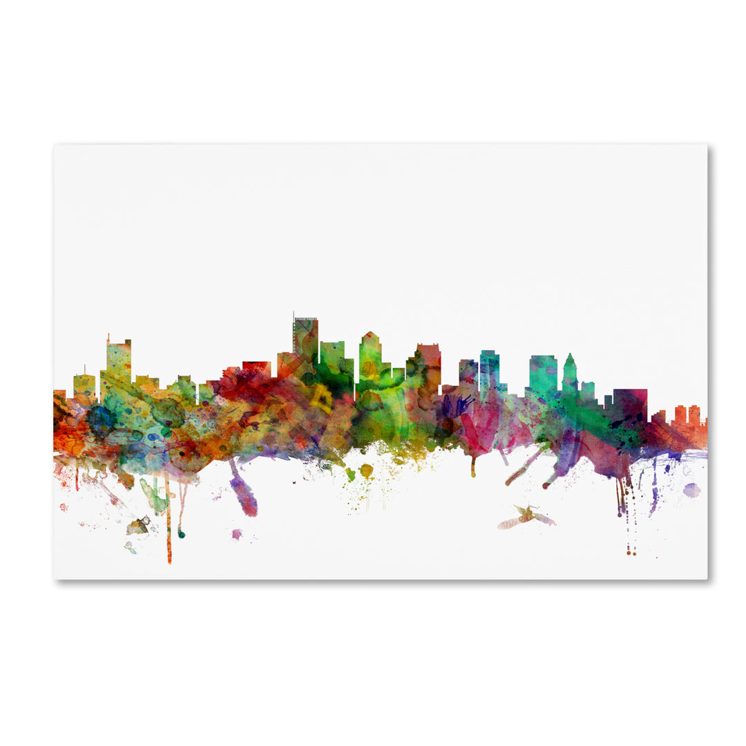 Michael Tompsett Boston Massachusetts Skyline Canvas Art 16 x 24 Image 1