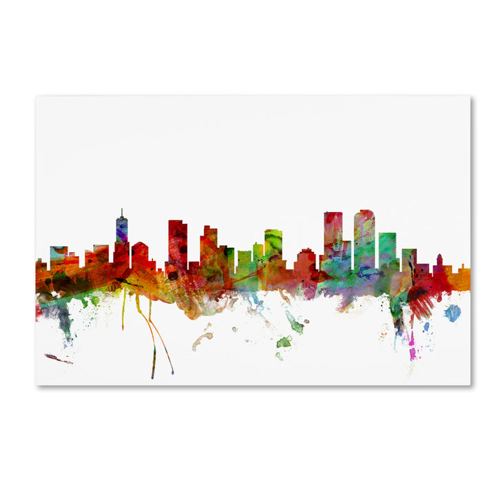 Michael Tompsett Denver Colorado Skyline Canvas Art 16 x 24 Image 1