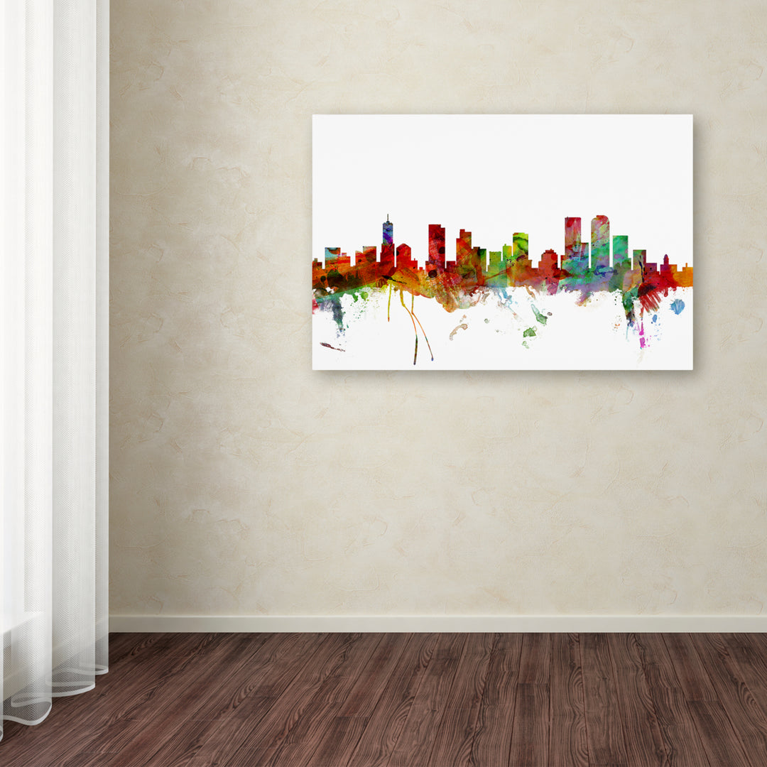 Michael Tompsett Denver Colorado Skyline Canvas Art 16 x 24 Image 3