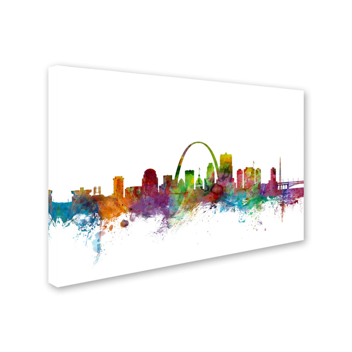 Michael Tompsett St. Louis Missouri Skyline Canvas Art 16 x 24 Image 2