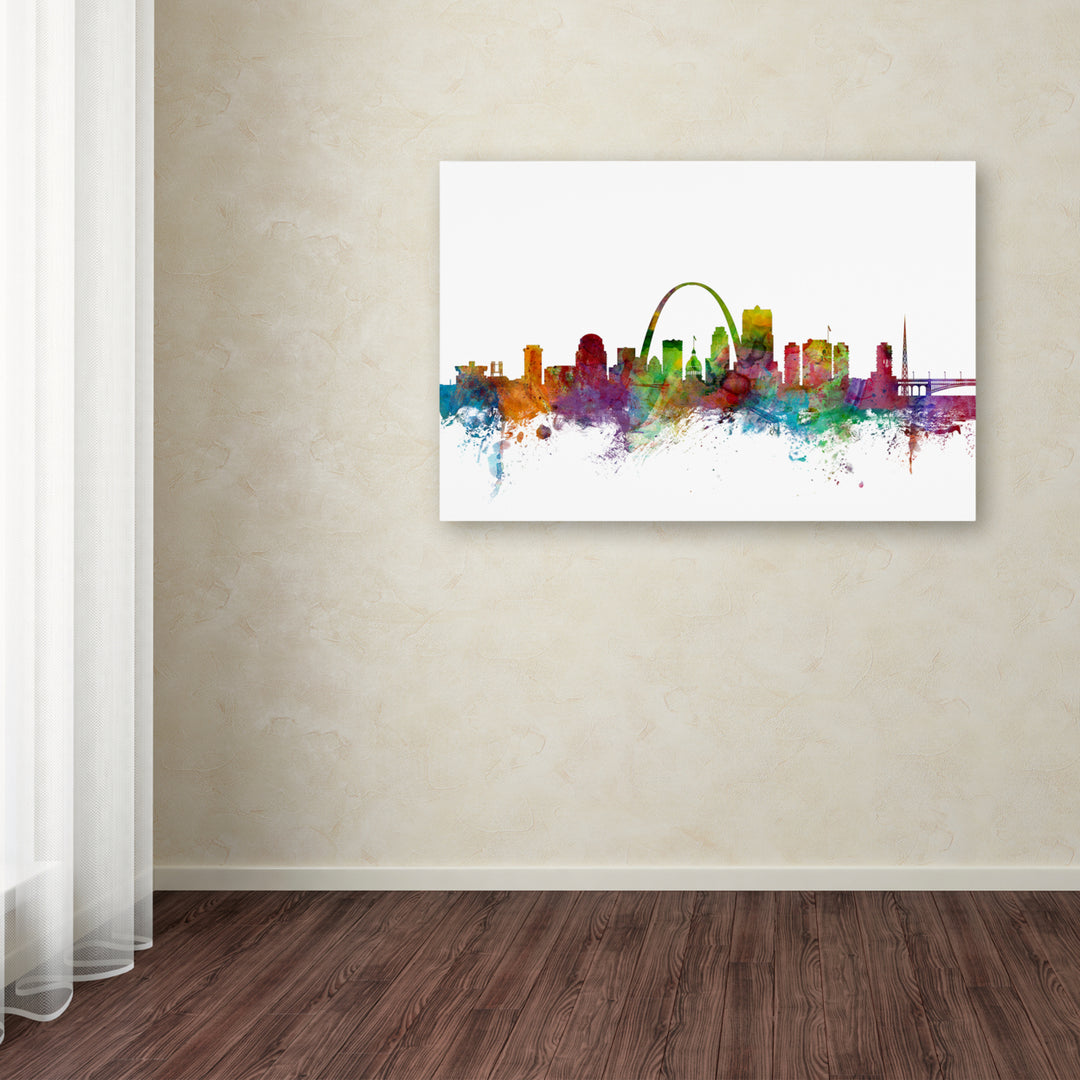 Michael Tompsett St. Louis Missouri Skyline Canvas Art 16 x 24 Image 3
