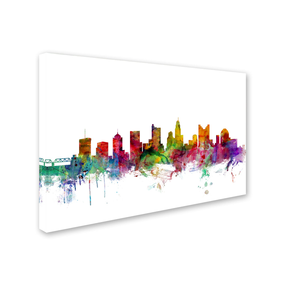 Michael Tompsett Columbus Ohio Skyline Canvas Art 16 x 24 Image 2