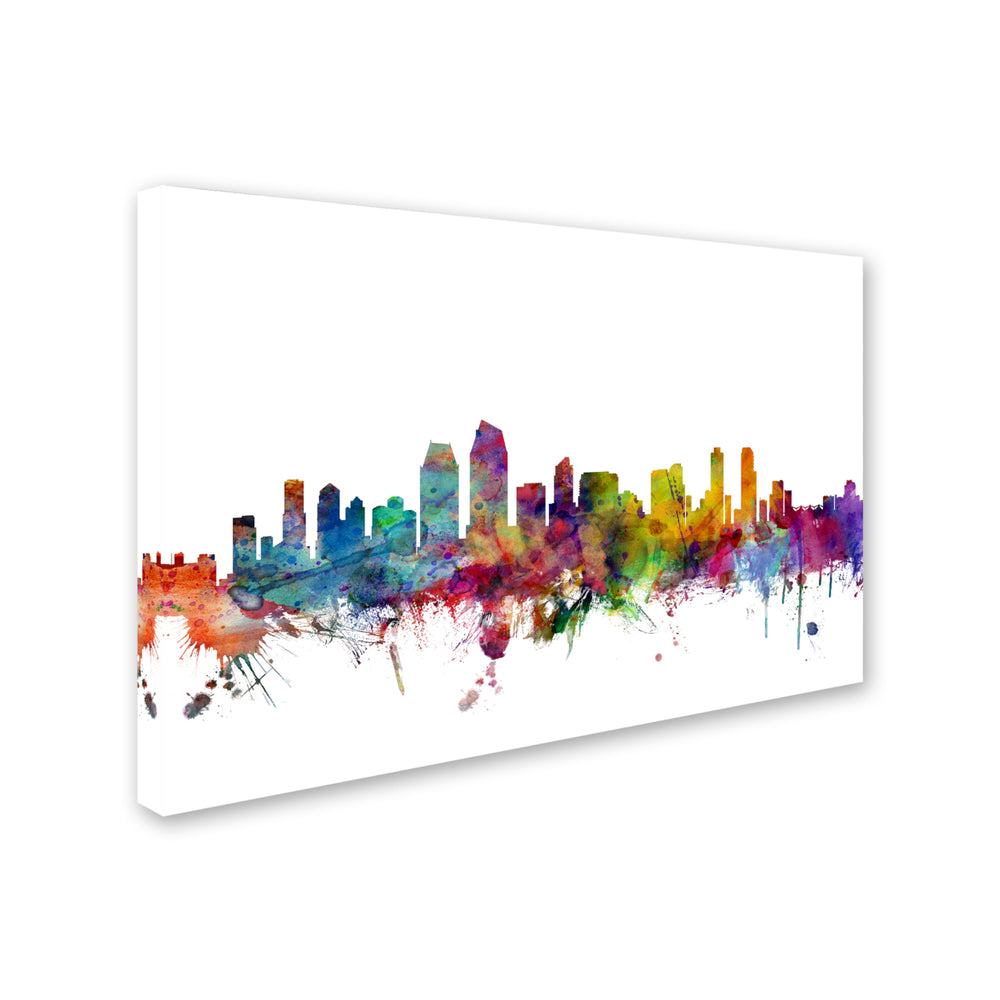 Michael Tompsett San Diego California Skyline Canvas Art 16 x 24 Image 2