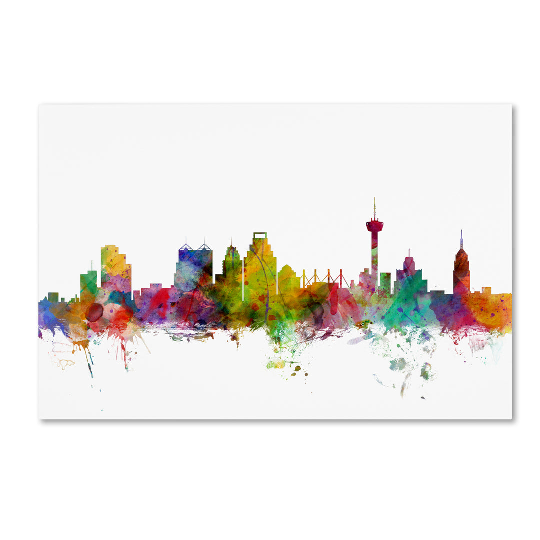 Michael Tompsett San Antonio Texas Skyline Canvas Art 16 x 24 Image 1