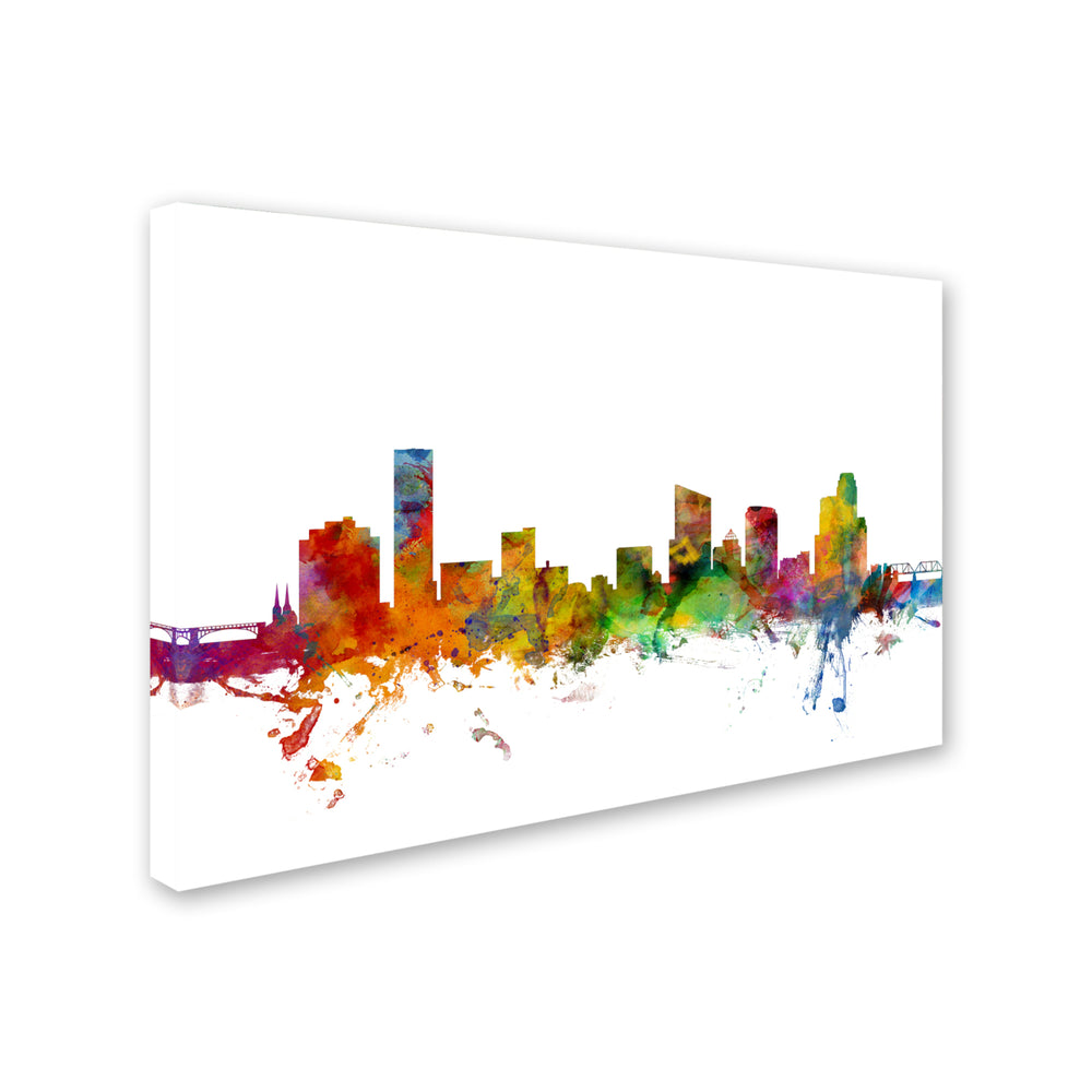 Michael Tompsett Grand Rapids Michigan Skyline Canvas Art 16 x 24 Image 2