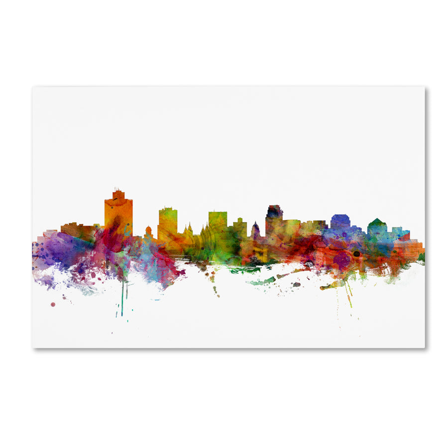 Michael Tompsett Salt Lake City Skyline Canvas Art 16 x 24 Image 1